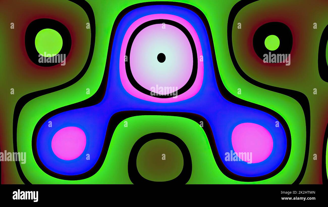 Sfondo grafico psichedelico colorato astratto Foto Stock
