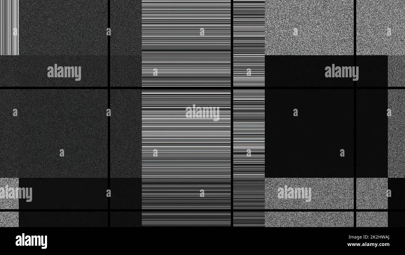 Concetto di griglia di pixel e rumore Foto Stock