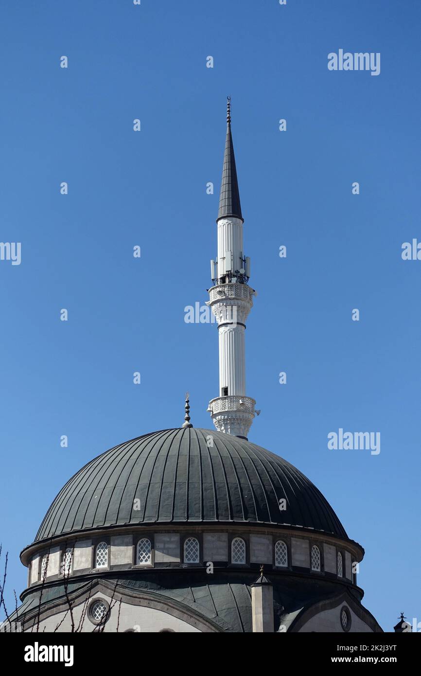 architettura dei minareti della moschea in turchia - islam e minerali - minareti delle moschee turchia Foto Stock