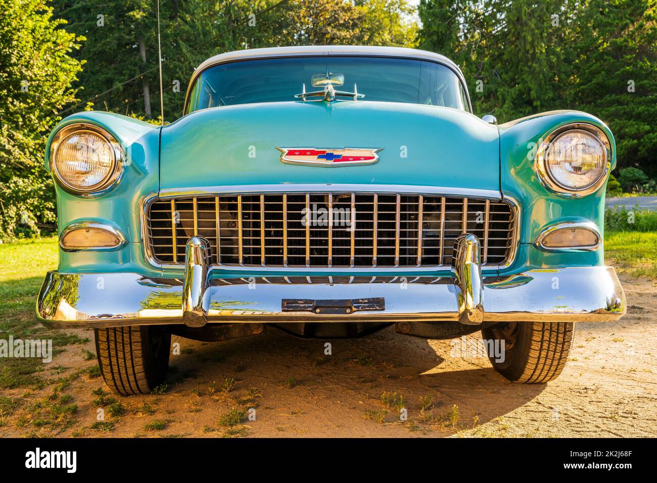 1955 Chevrolet Bel Air convertibile, Seattle, Washington, Stati Uniti Foto Stock