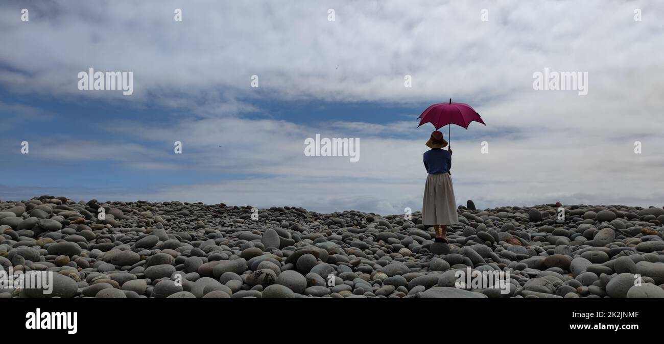 Il Segreto Nantiano, Taitung, la linea costiera e il paesaggio oceanico a Taitung, Taiwan. Foto Stock