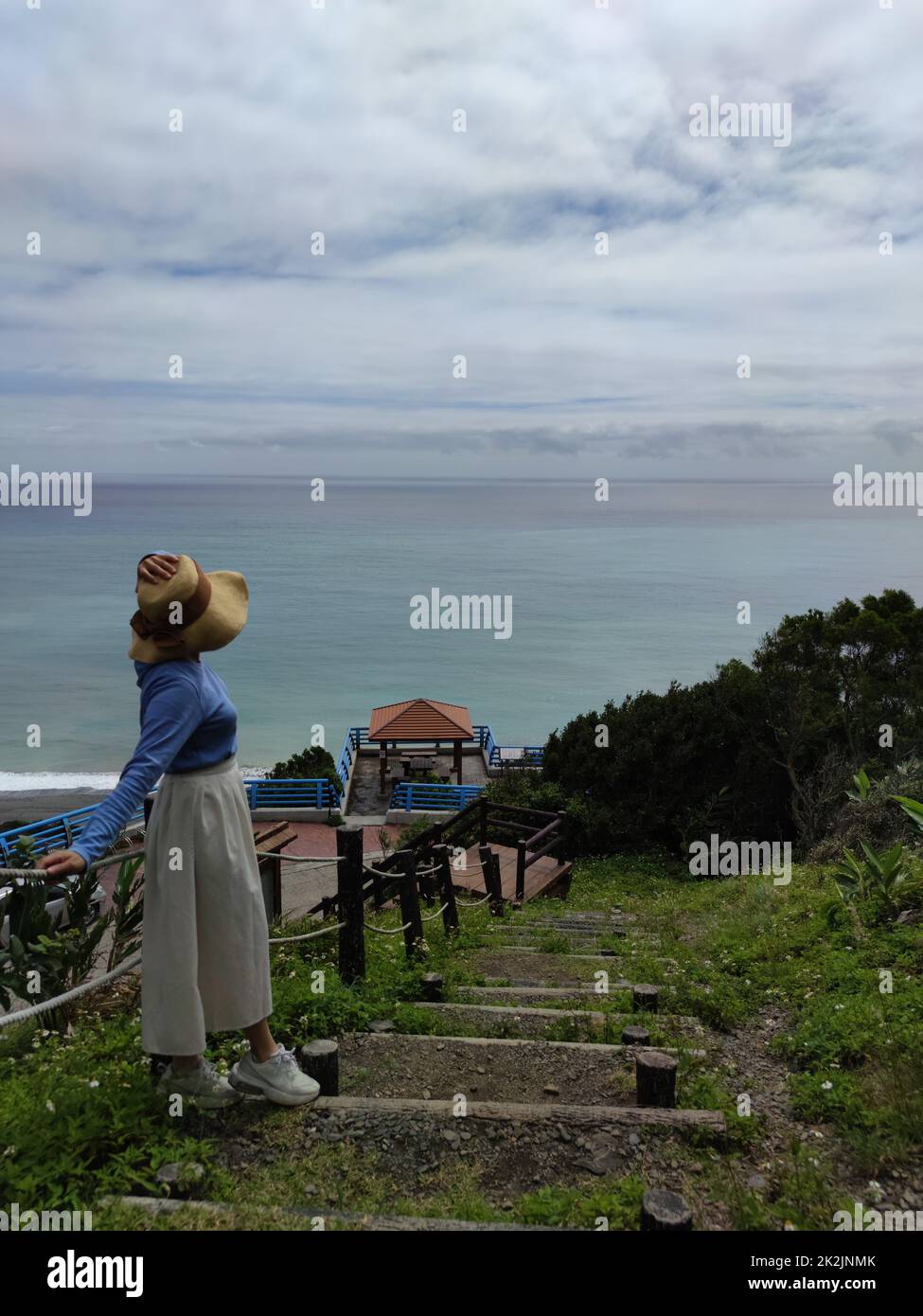 Piattaforma di osservazione Nantian, Taitung, godetevi la splendida costa di Taitung Foto Stock
