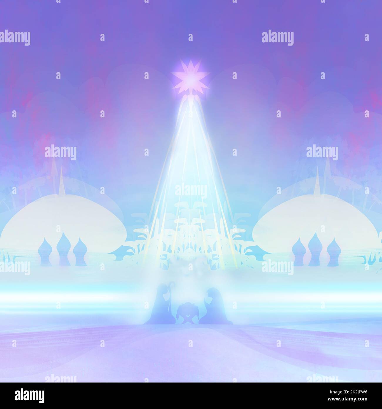 Scena biblica - la nascita di Gesù a Betlemme. Foto Stock