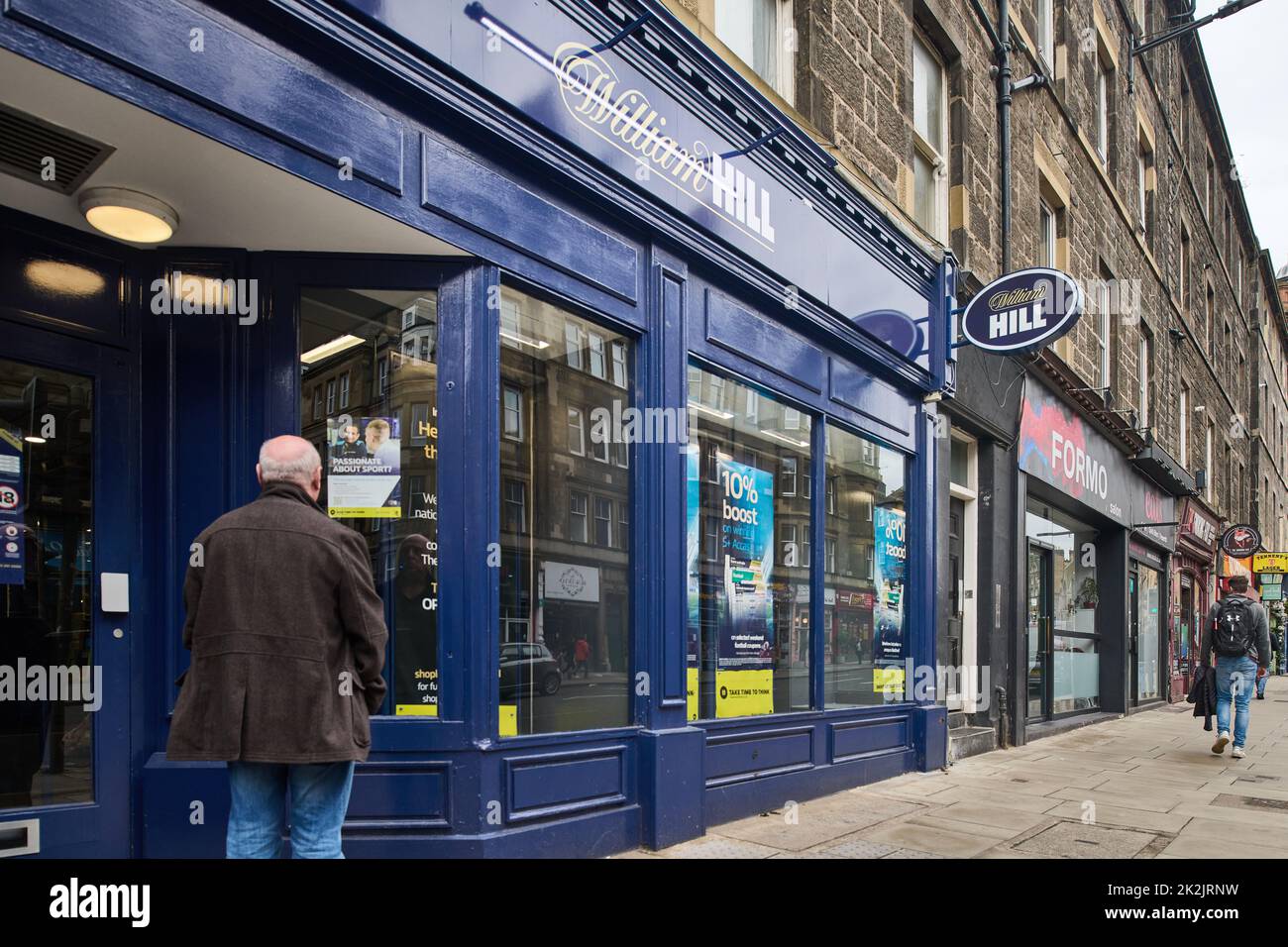 Edimburgo Scozia, Regno Unito 22 settembre 2022. Vista generale di William Hill Bookmakers, Home Street. Credit sst/alamy live news Foto Stock