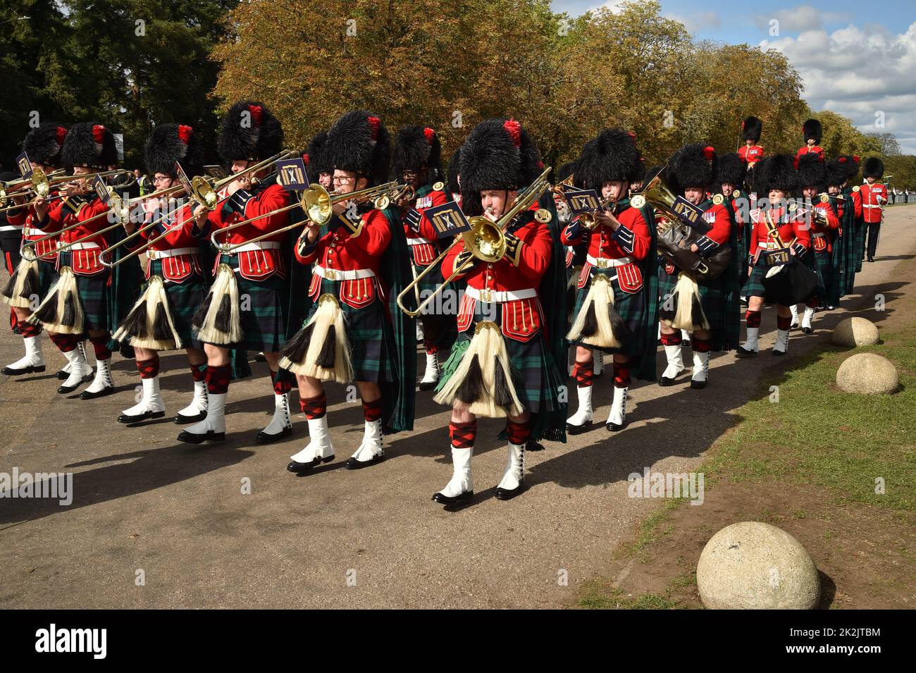 Funerali della Regina Elisabetta II Windsor Lunedì 19th settembre 2022 Foto Stock