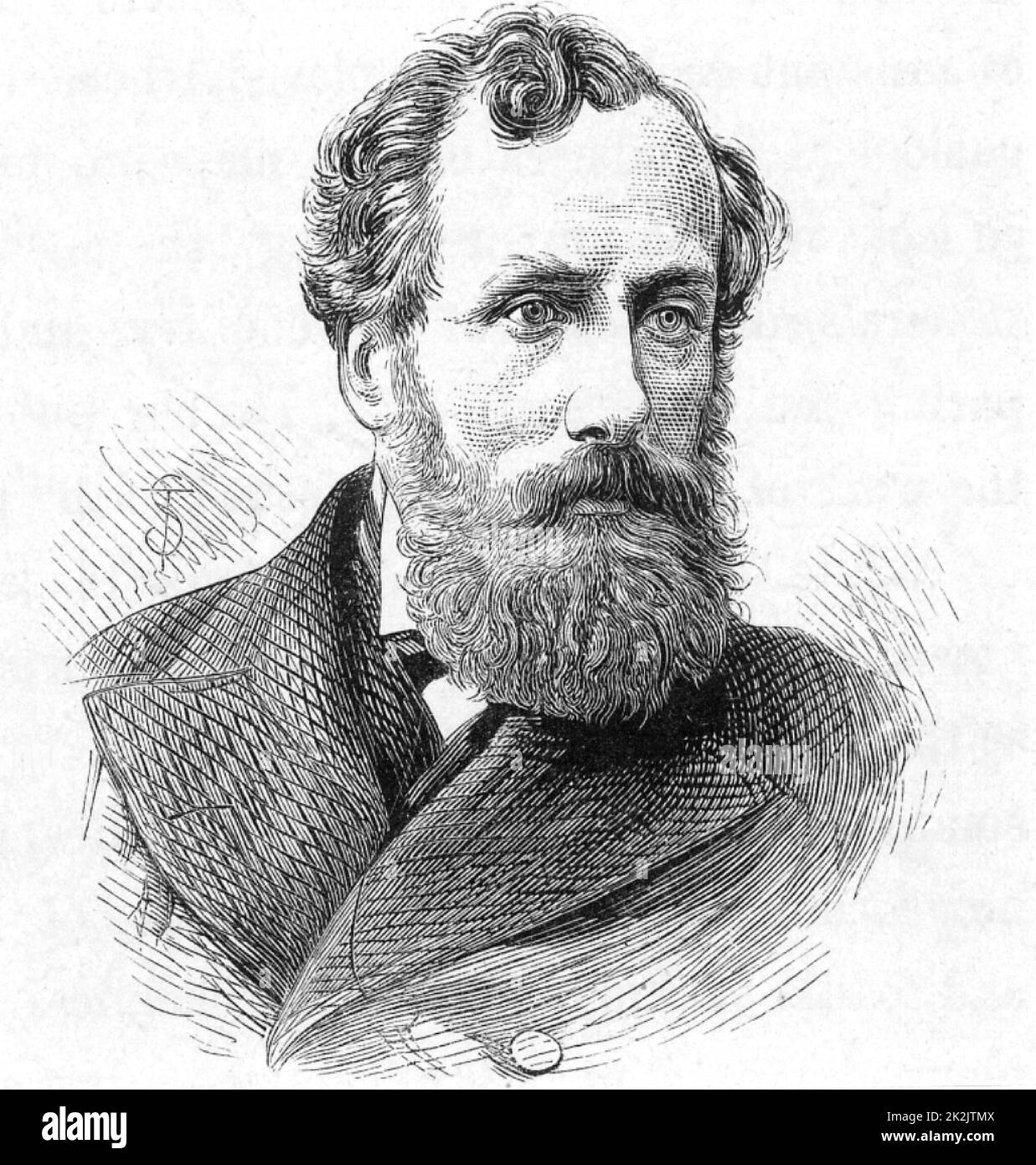 Andrew Crombie Ramsay (1814-1891) geologo britannico. Professore di geologia all'Univeristy College di Londra 1847. Presidente della Royal Geological Society 1862-1864. Da "Life of Sir Roderick I. Murchison" di Archibald Geikie (Londra, 1875). Incisione. Foto Stock