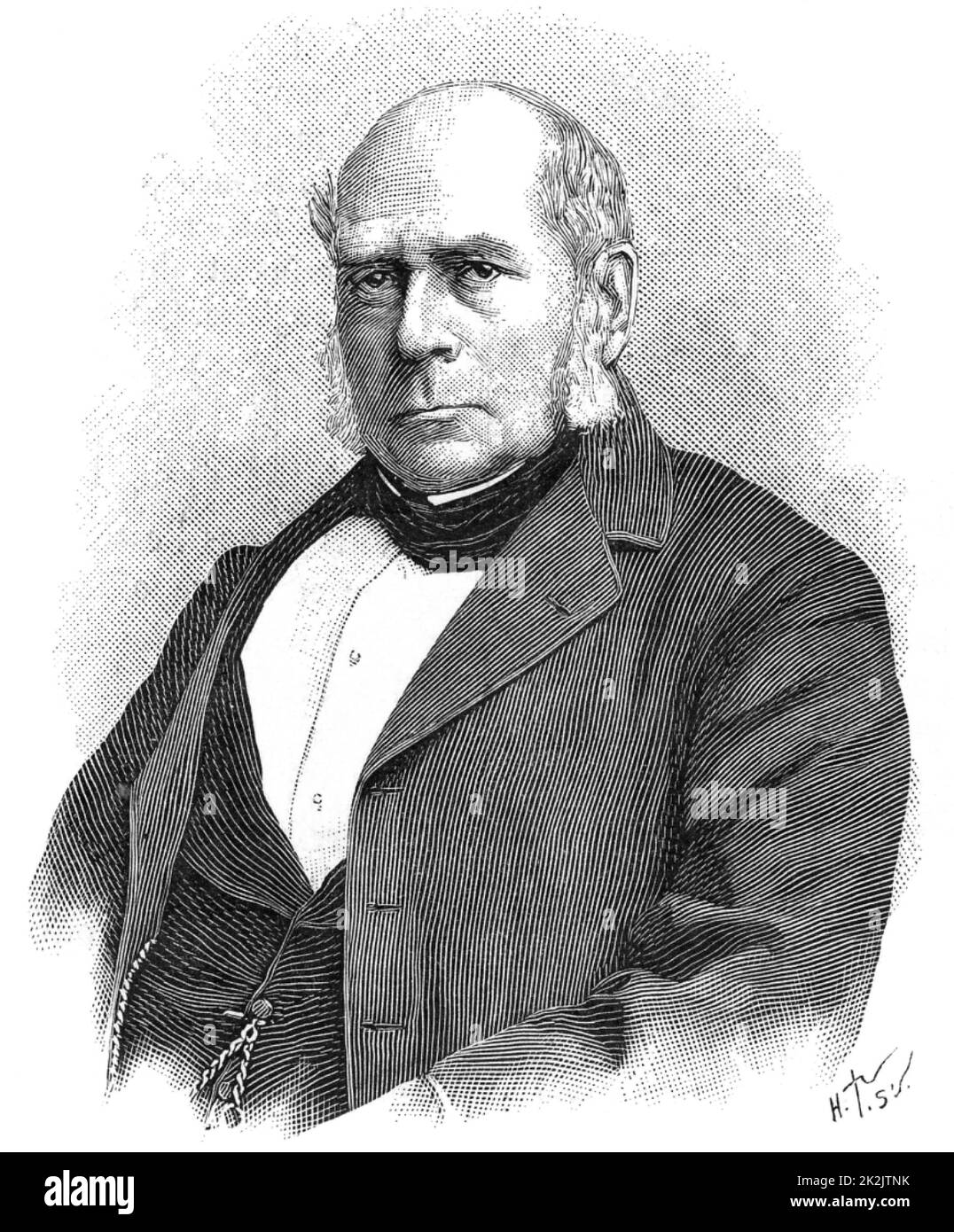 Henry Bessemer (1813-1893) ingegnere inglese, inventore e industriale. Tra le sue invenzioni c'erano il processo d'acciaio di Bessemer e il convertitore di Bessemer. Da 'la Nature' (Parigi, 1898). Incisione. Foto Stock