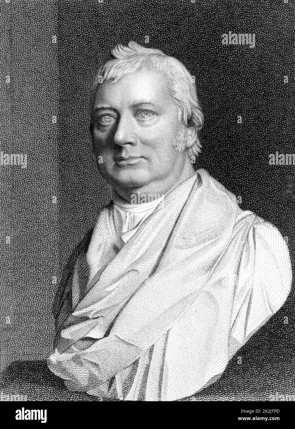 Charles Burney (1726-1814) musicologo inglese, nato a Shrewsbury, Shropshire. Ha studiato a Londra sotto la guida del dottor Arne. Viaggiò in Europa nel 1770-1772, raccogliendo materiale per la sua 'Storia Generale della Musica' (1776-1789). Padre del romanziere e della diarista Fanny (Frances) Burney, Madame D'Arblay. Incisione da 'The European Magazine' (Londra, 1819). Foto Stock