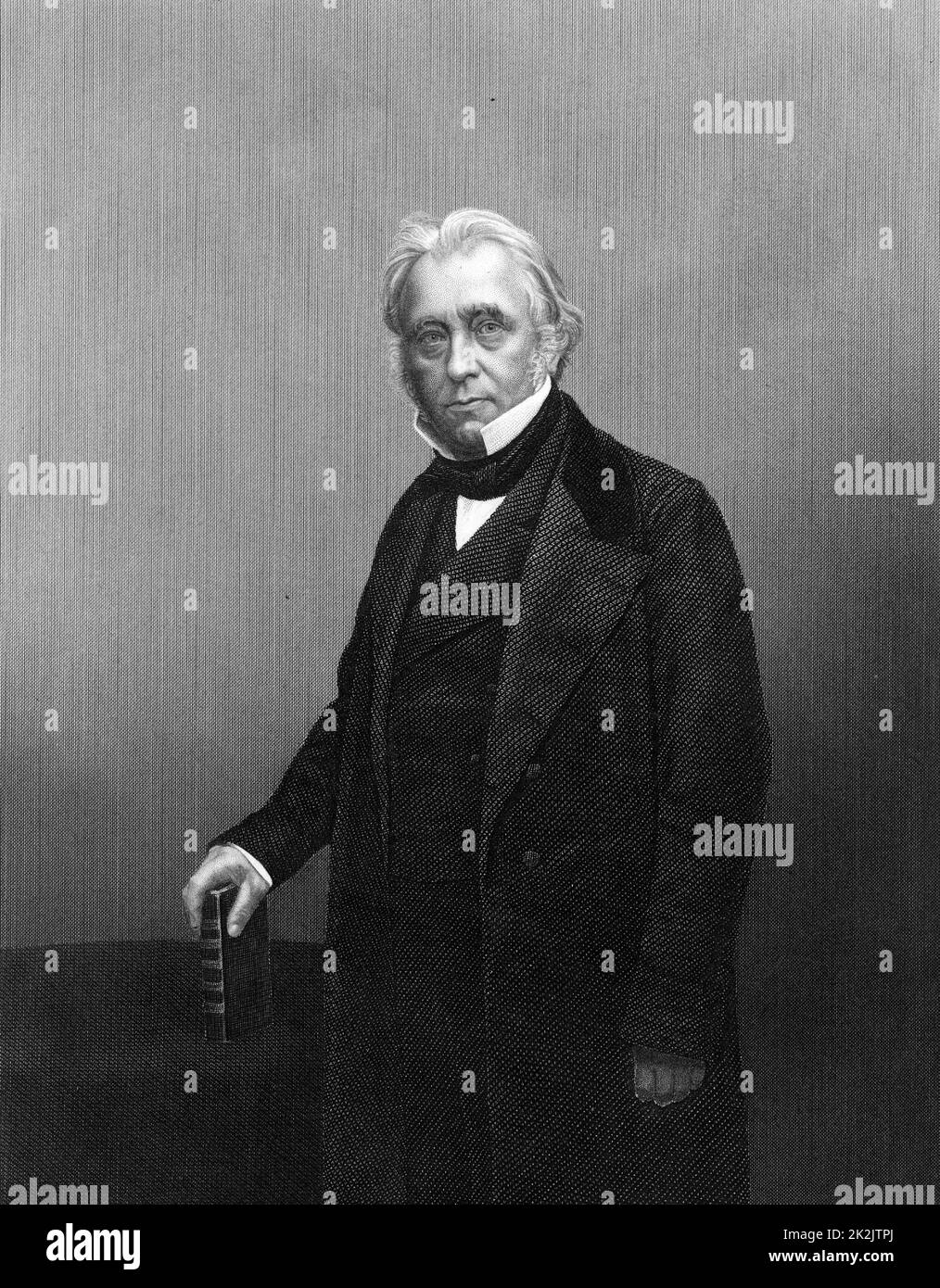 Thomas Babington Macaulay, lst Baron Macaulay (1800-1859) storico inglese, poeta e politico di Whig, nato a Leicester. Autore di 'Storia dell'Inghilterra dall'adesione di Giacomo II' (1848) e 'Lays of Ancient Rome' (1842). Incisione da 'The Illustrated News of the World' (Londra, C1860). Foto Stock