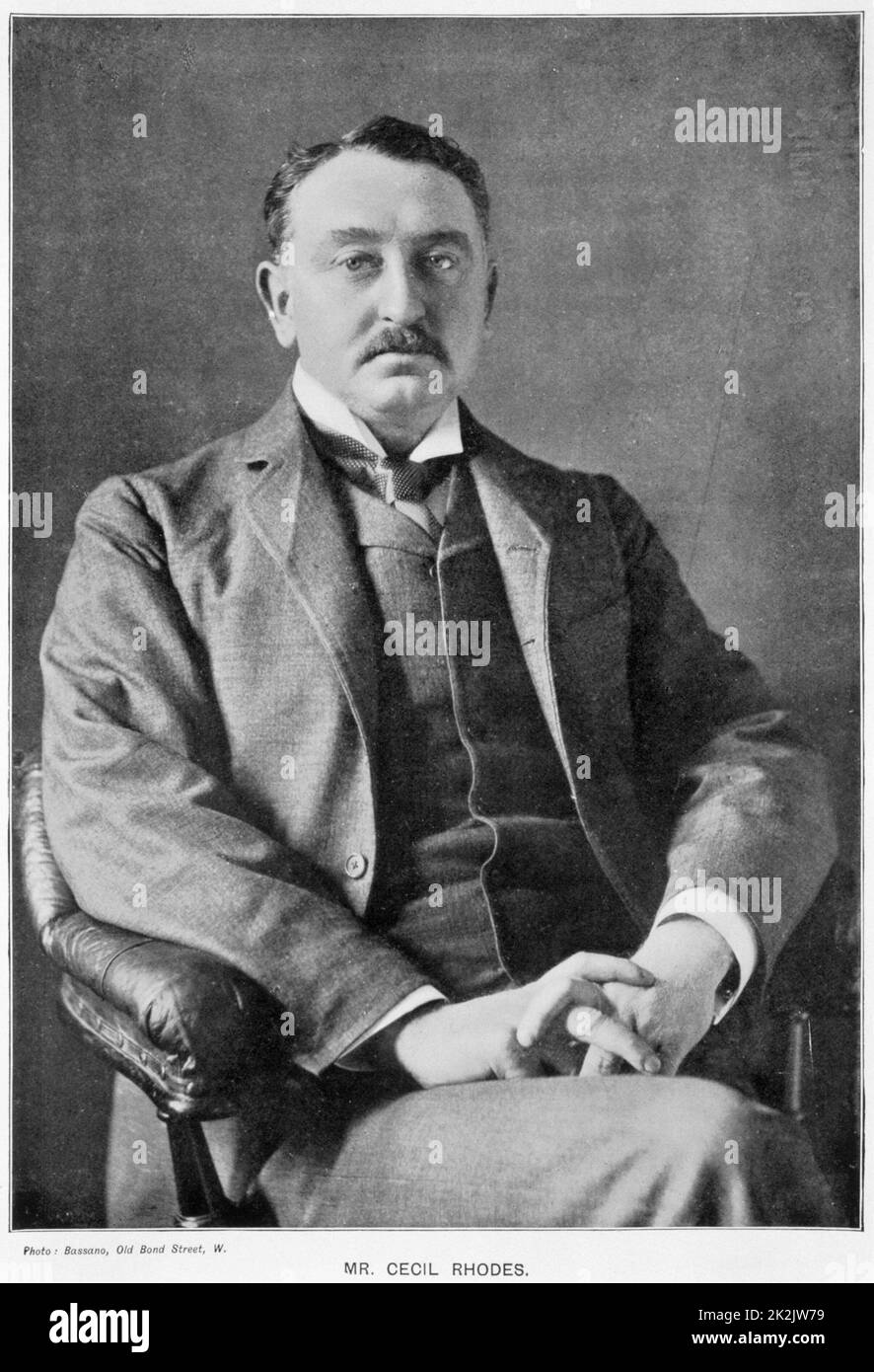 Cecil John Rhodes (1852-1902) inglese nato a South African statista. Ritratto fotografico pubblicato 1901 Foto Stock