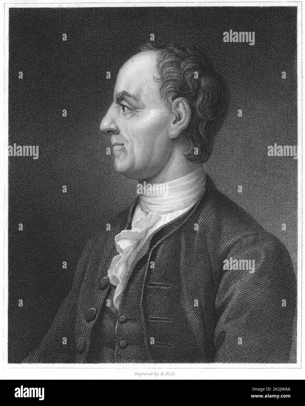 Leonhard Euler(1707-1783). Matematico svizzero. Pubblicato da incisione Londra 1835 Foto Stock