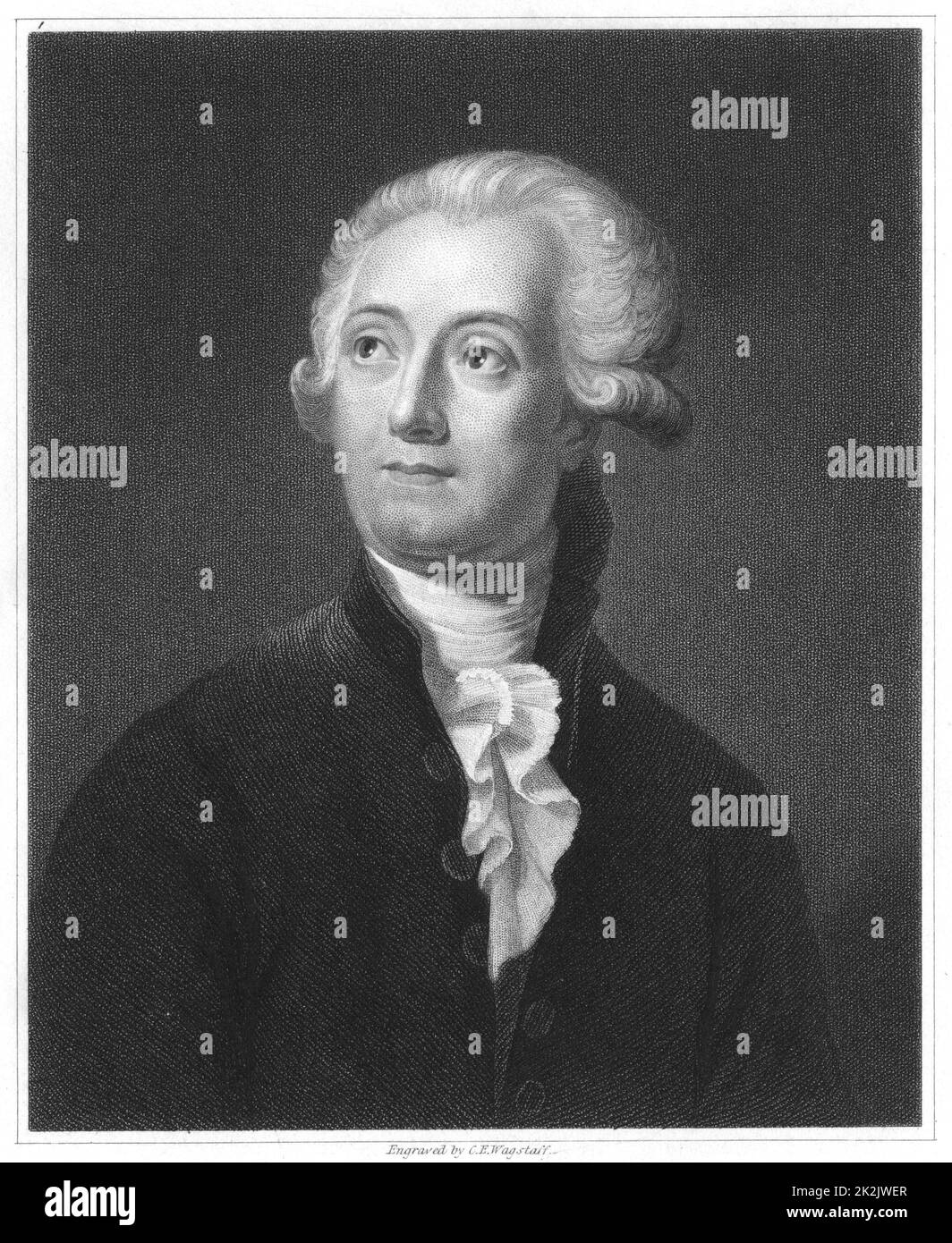Antoine Laurent Lavoisier (1743-1894) chimico francese. Da 'la Galleria dei Ritratti'. Vol.V, Charles Knight, Londra, 1835 Foto Stock