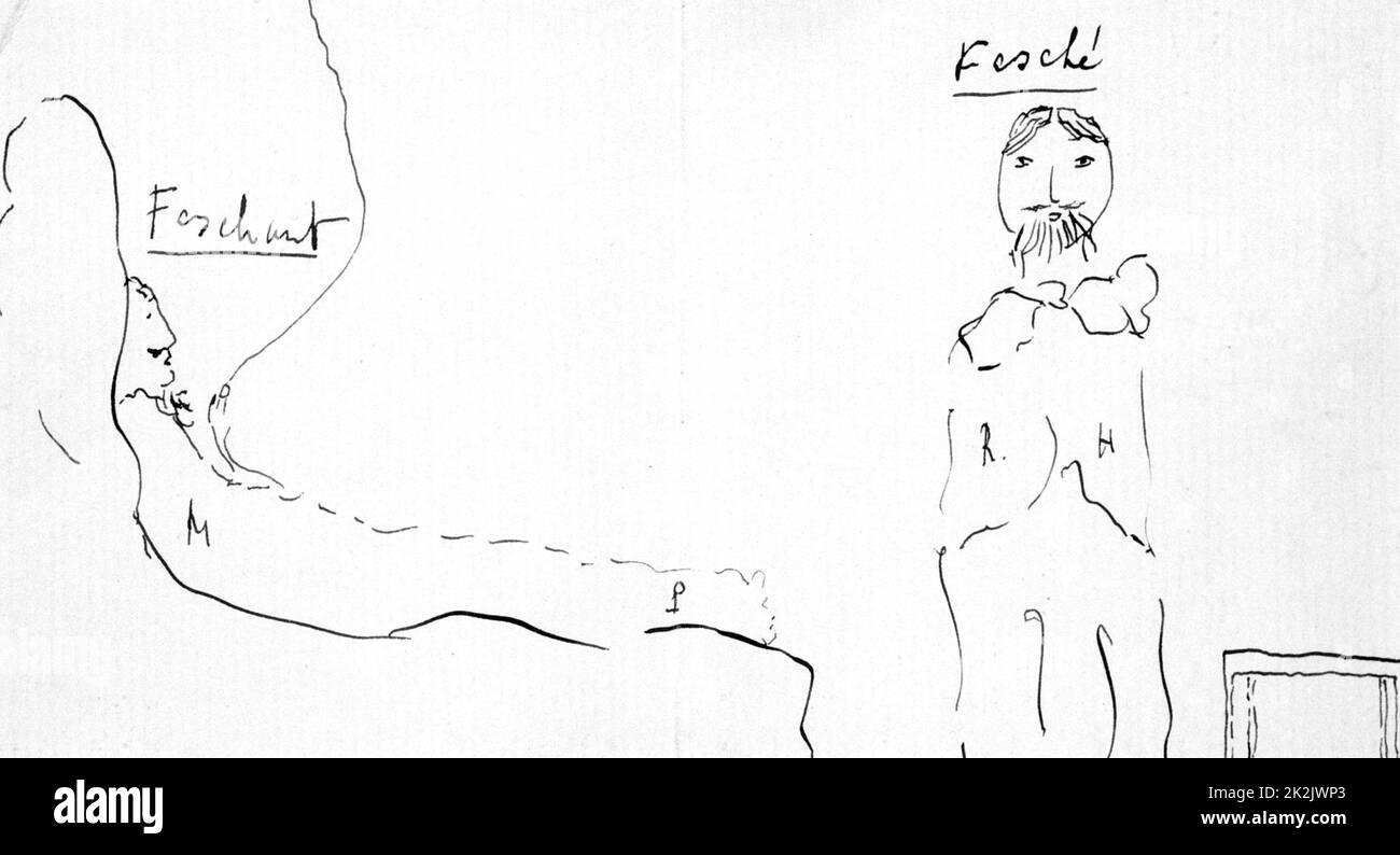 Marcel Proust Autoritratto con Reynaldo Hahn', 1871-1922. Foto Stock