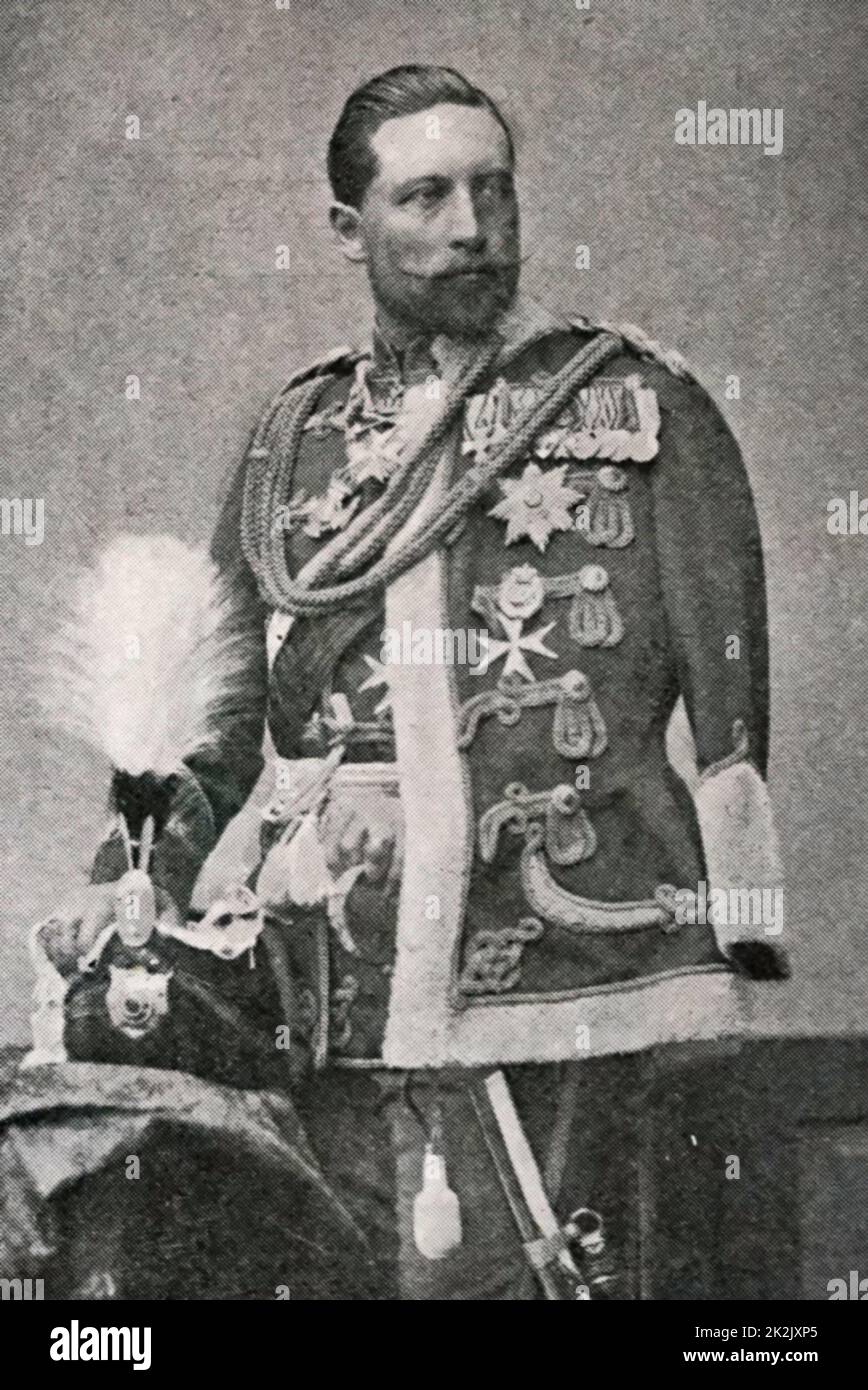 Ritratto fotografico di Guglielmo II, Imperatore Tedesco (1859-1941). Datata del XIX secolo Foto Stock