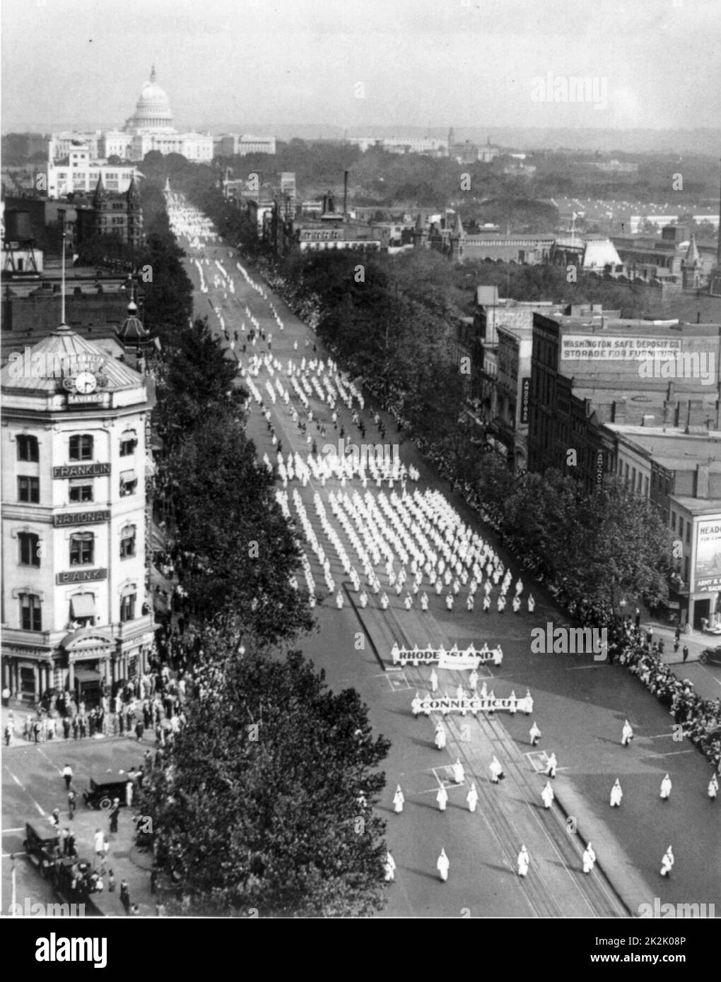 KU Klux Klan Parade, Washington, D.C., su Pennsylvania Ave., N.W. anni '20 Foto Stock