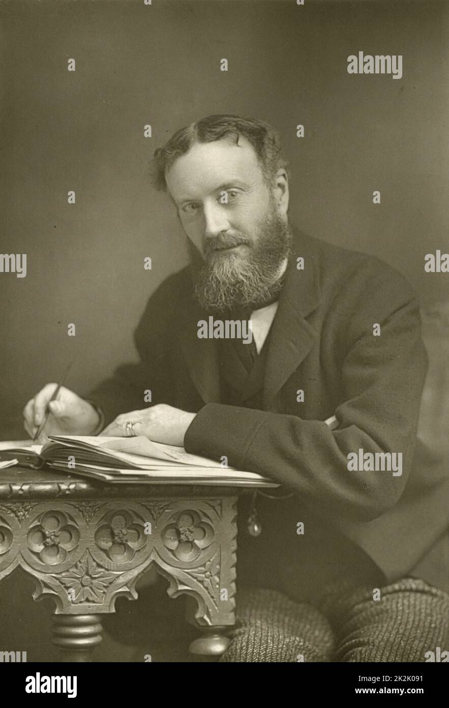 Michael Edward Hicks Beach (1837-1916) nella foto del c1890, creò il 1lst Earl St Aldwyn nel 1915, politico conservatore britannico che servì come Cancelliere dello scacchiere 1885-1886 e 1895-1902. Foto Stock