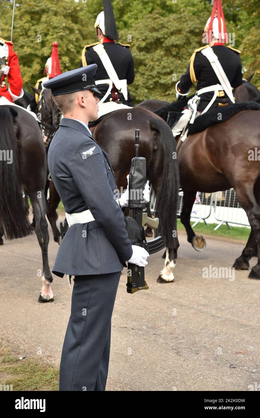 Funerali della Regina Elisabetta II Windsor Lunedì 19th settembre 2022 Foto Stock