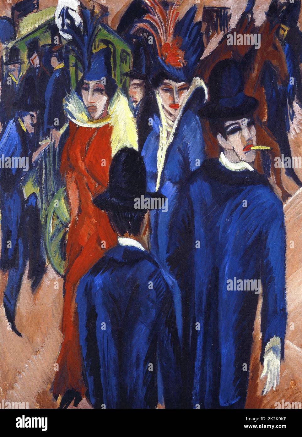 Ernst Ludwig Kirchner Scuola tedesca Berlin Street scena 1913 olio su tela (121 x 95 cm) New York, Museo di Arte tedesca e austriaca Foto Stock
