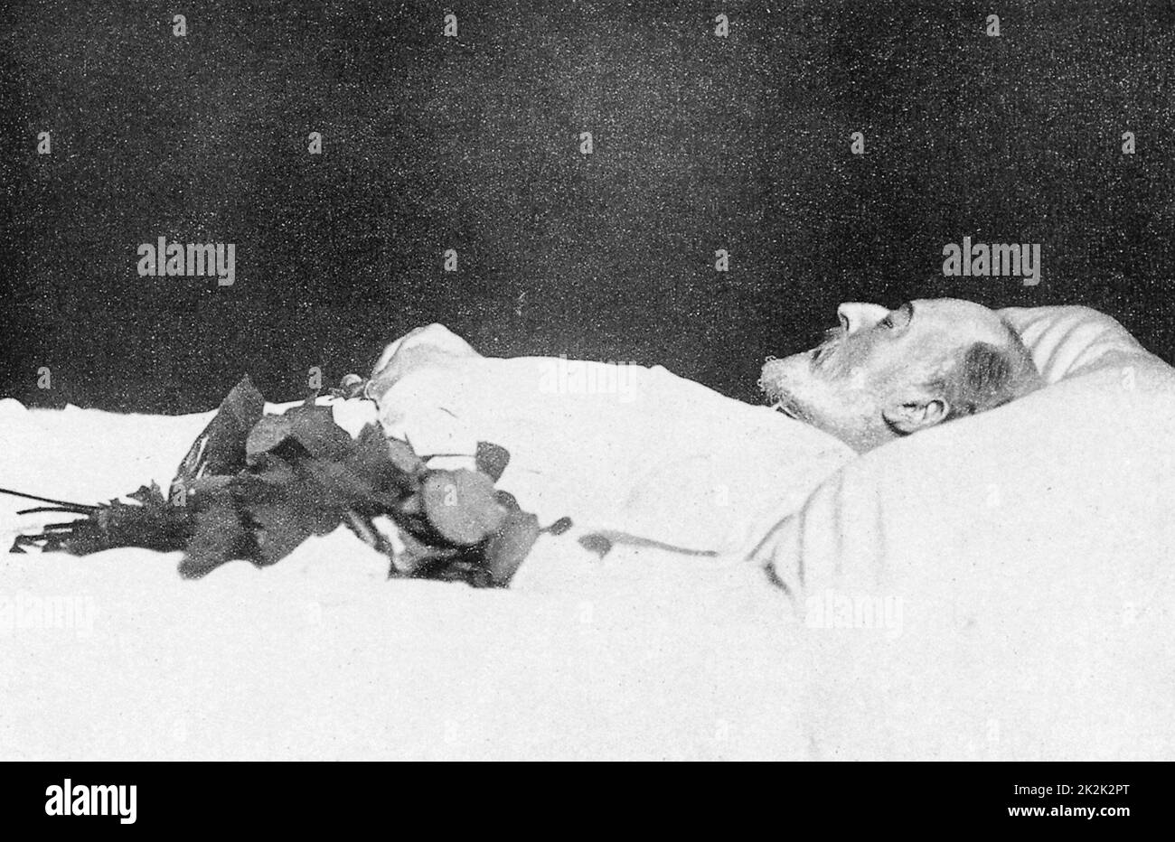 Resti del re Edoardo VII d'Inghilterra (1841-1910), nella Sala del Trono di Buckingham Palace Foto Stock