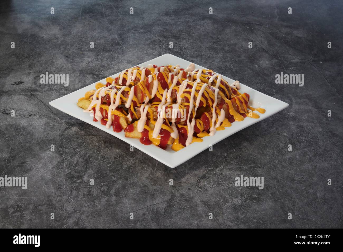 una varietà di tapas cibo spagnolo Foto Stock