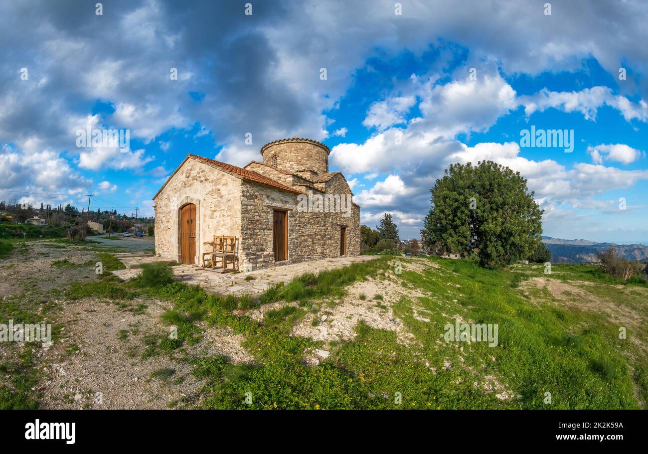 Chiesa contadina dell'Arcangelo Michele a Kato Lefkara. Cipro Foto Stock