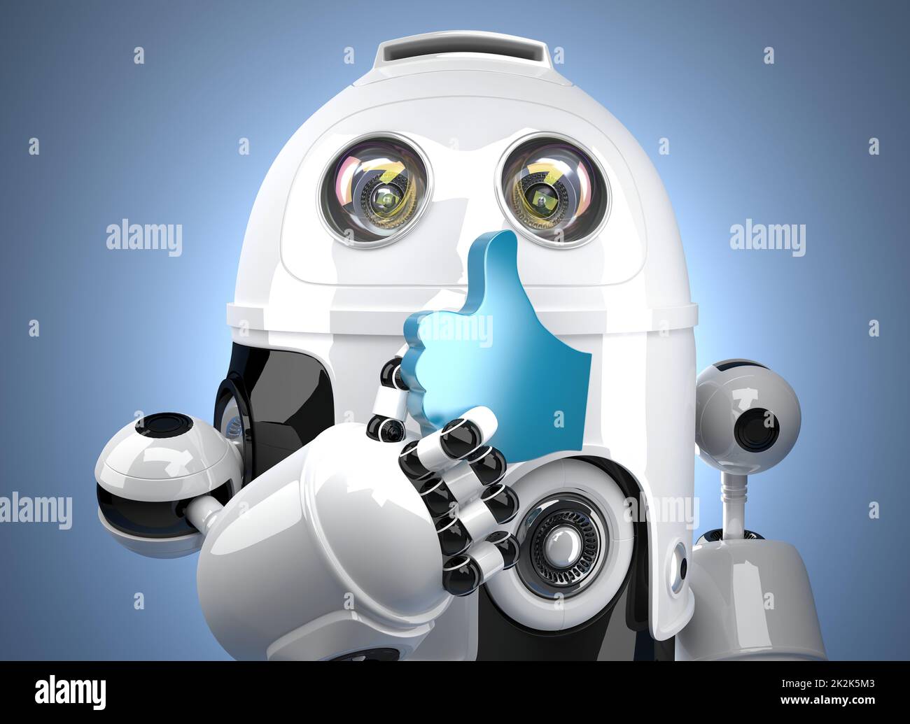 3d con robot come simbolo. Contiene il percorso di clipping Foto Stock