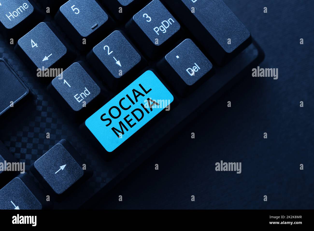 Didascalia di testo che presenta i social media. I siti Web e le applicazioni di approccio aziendale consentono agli utenti di creare e condividere contenuti Word Processing Program Ideas, Logging Programming Updates Concept Foto Stock