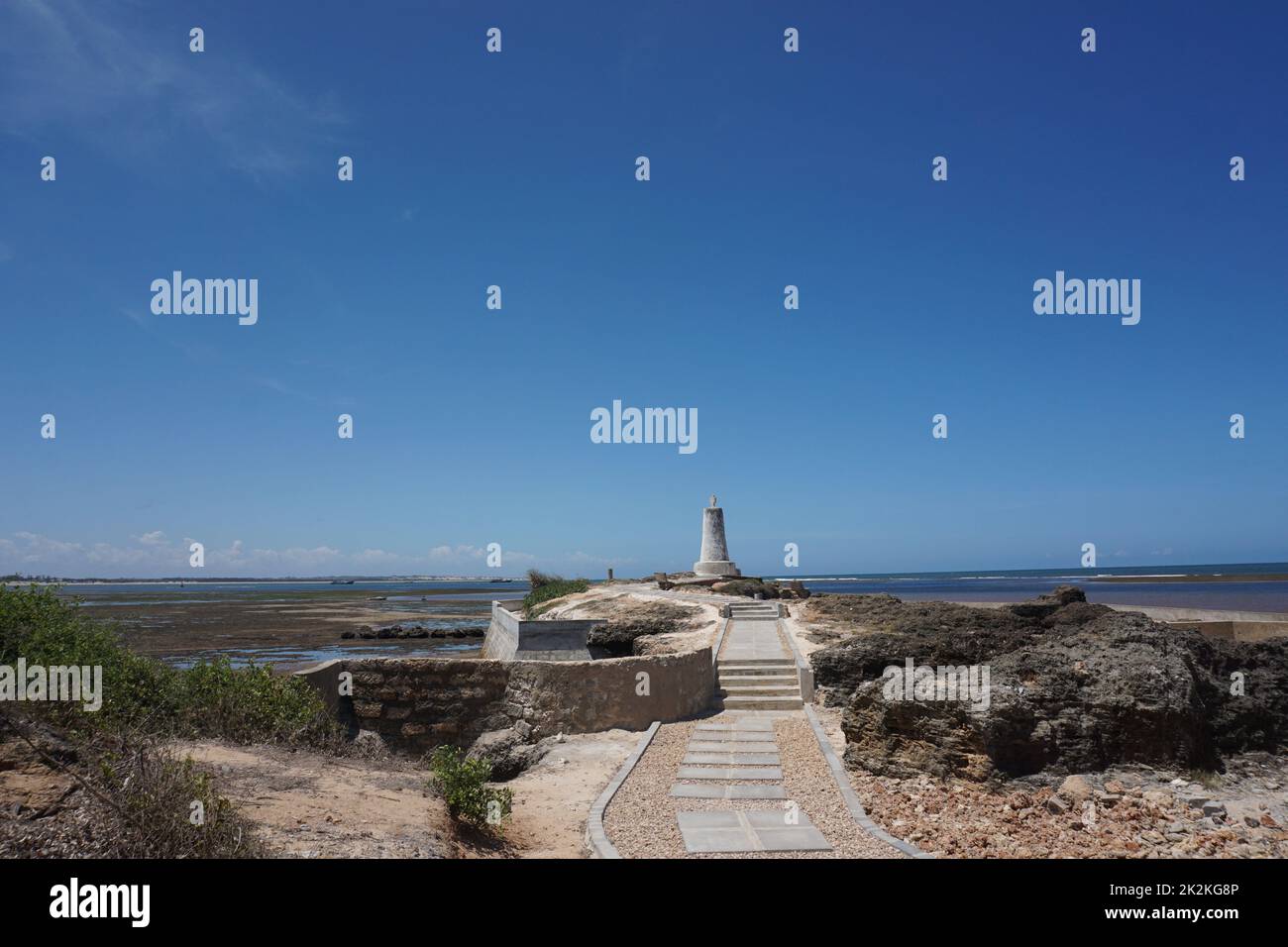 Vista sul pilastro Vasco da Gama a Malindi Foto Stock