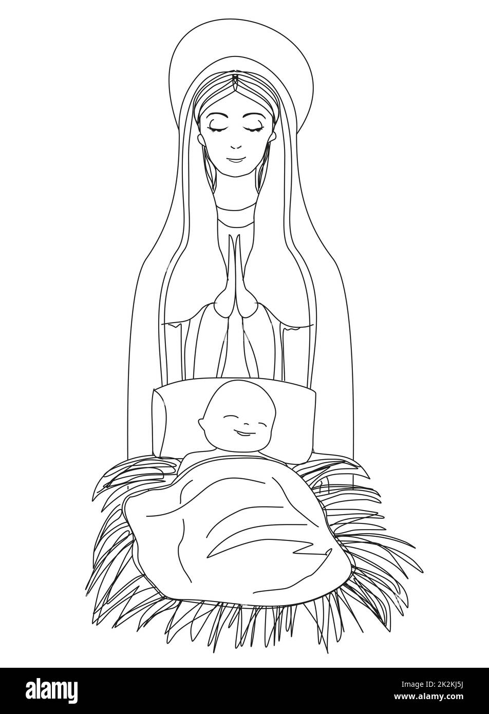 Madonna con Gesù bambino Foto Stock