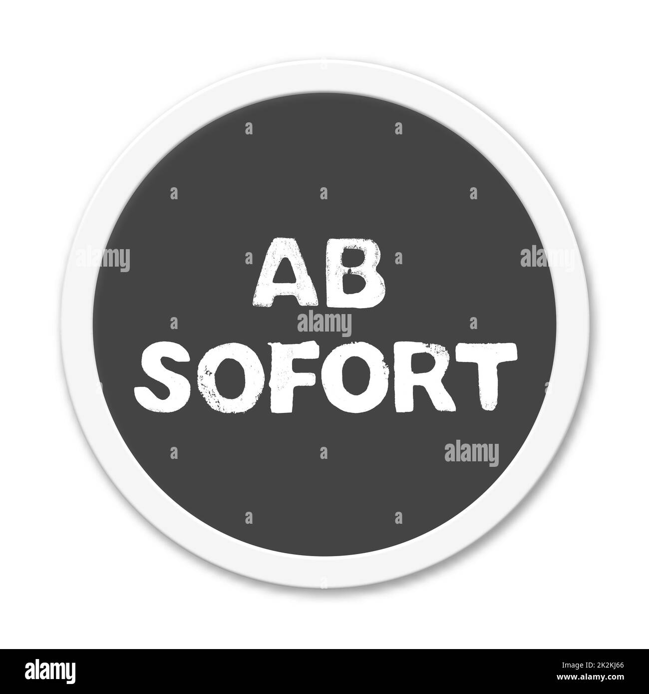 Rotondo nero pulsante: Immediatamente tedesco Foto Stock