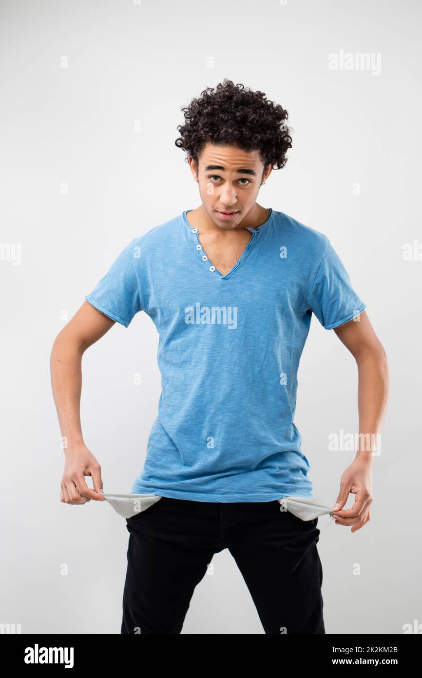 niente più soldi da bruciare per questo tipo Foto Stock