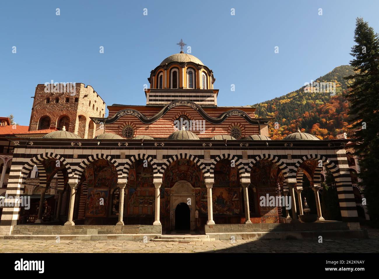 La chiesa principale del Monastero di Rila, Natività della Vergine Madre Foto Stock