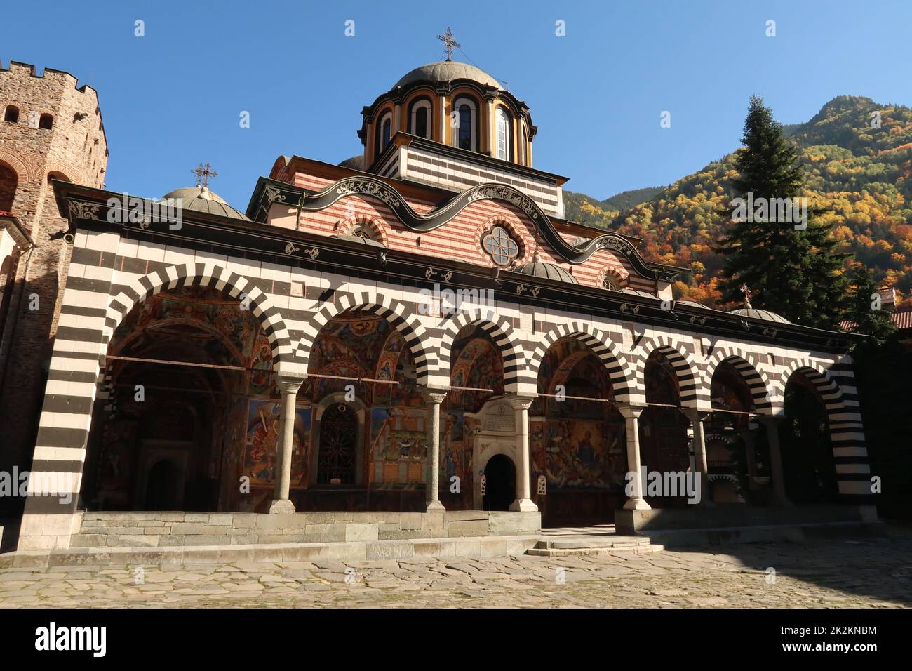 La Chiesa principale del Monastero di Rila, Natività della Vergine Madre Foto Stock