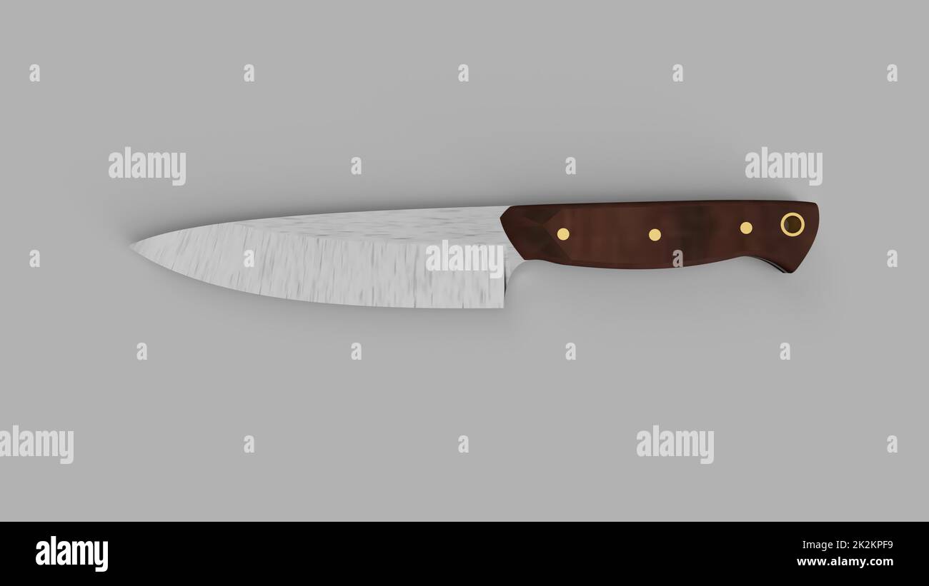 coltello da cucina rendering animato Foto Stock