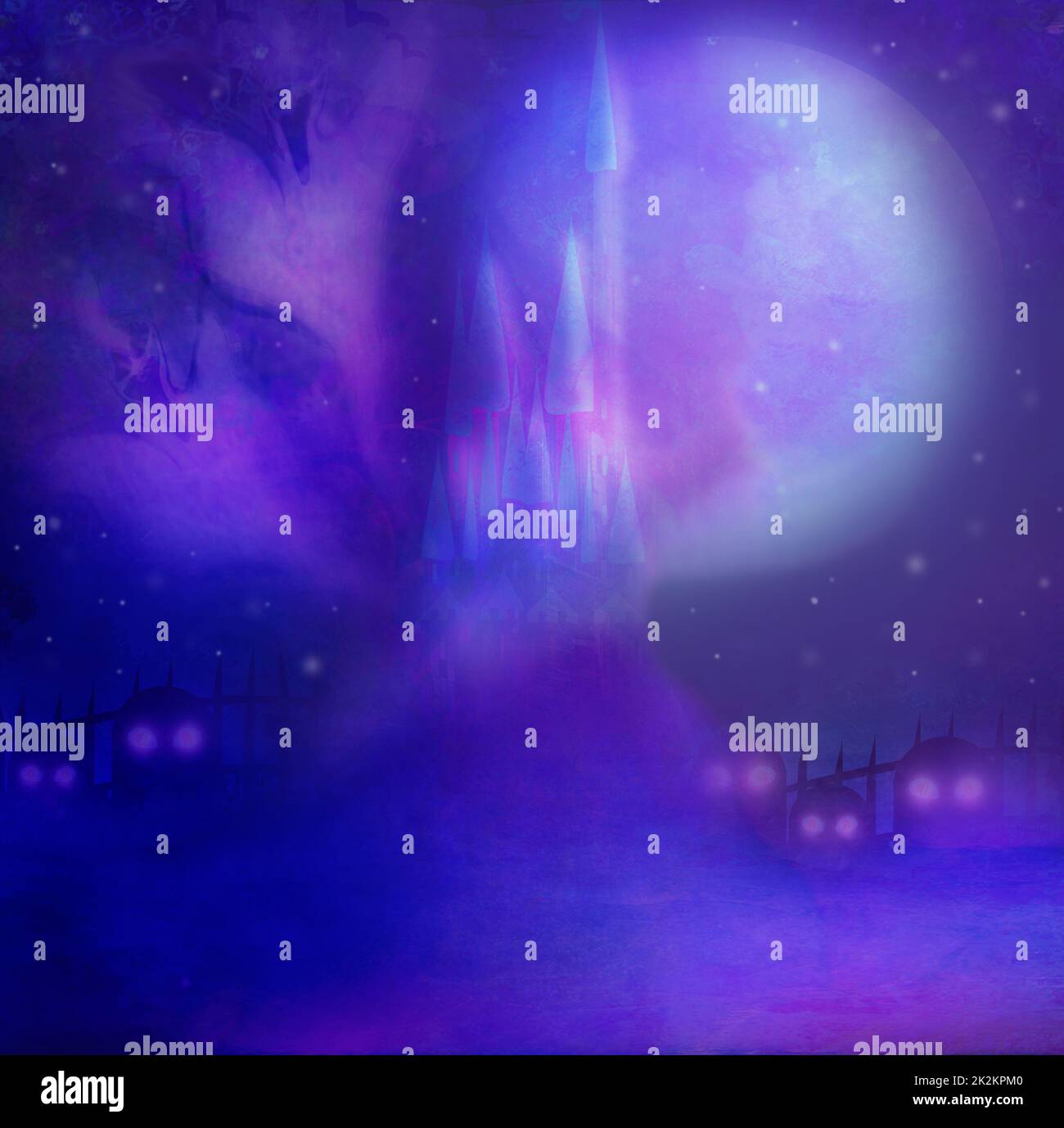 Infestato castello e fantasmi Foto Stock