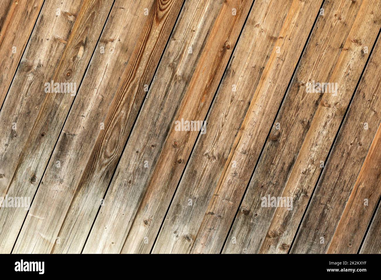 Texture tavola di legno usurata, antica. Vista dall'alto Stock Photo