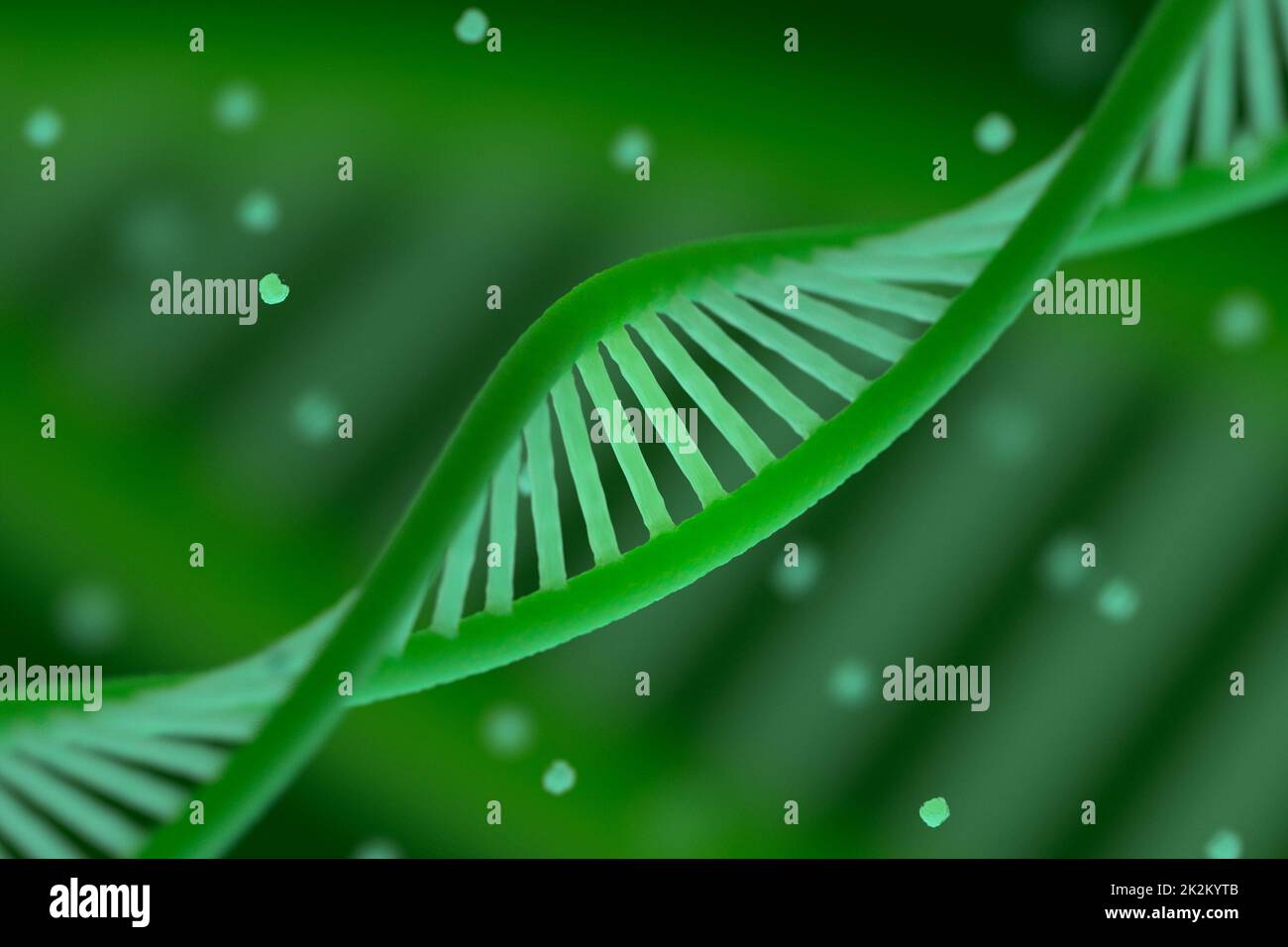 Macrofotizzazione della catena del DNA Foto Stock