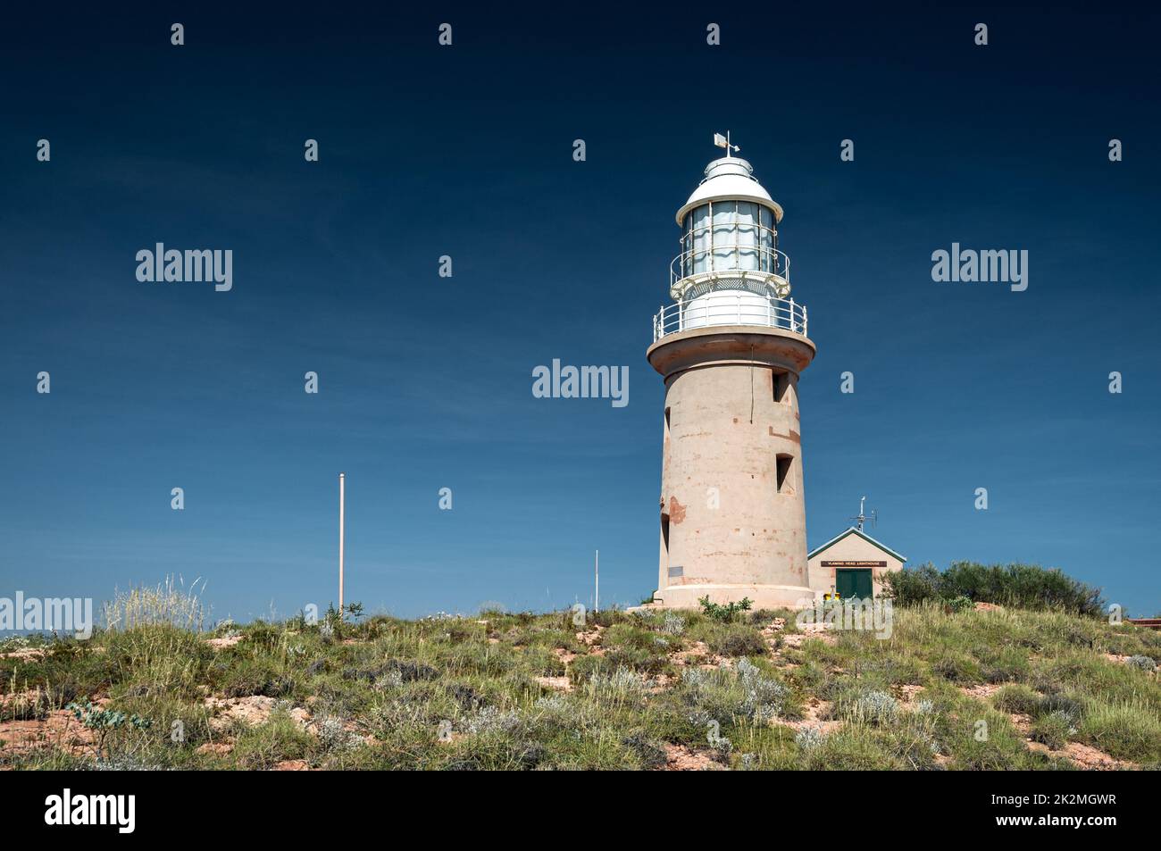 Storico faro di Vlamingh Head vicino a Exmouth. Foto Stock