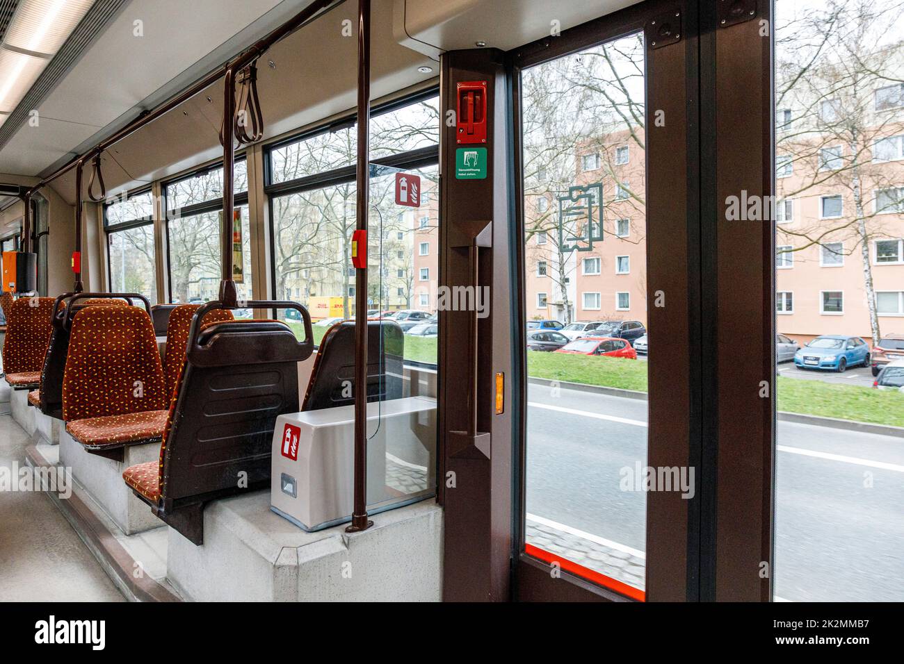 Straßenbahn a Jena Foto Stock