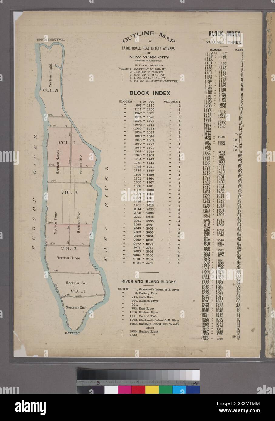Cartografica, Mappe. 1921. Lionel Pincus e la Principessa Firyal Map Division. Manhattan (New York, N.Y.), Real Property , New York (state) , New York, New York (N.Y.) Mappa di grandi dimensioni Real Estate Atlantes di New York City, Borough di Manhattan. Blocca indice al volume tre. Foto Stock