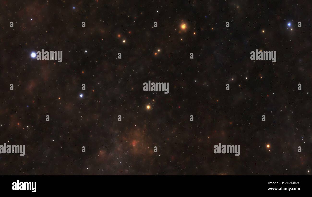 Stelle nel cielo notturno nebulosa e galassia Foto Stock