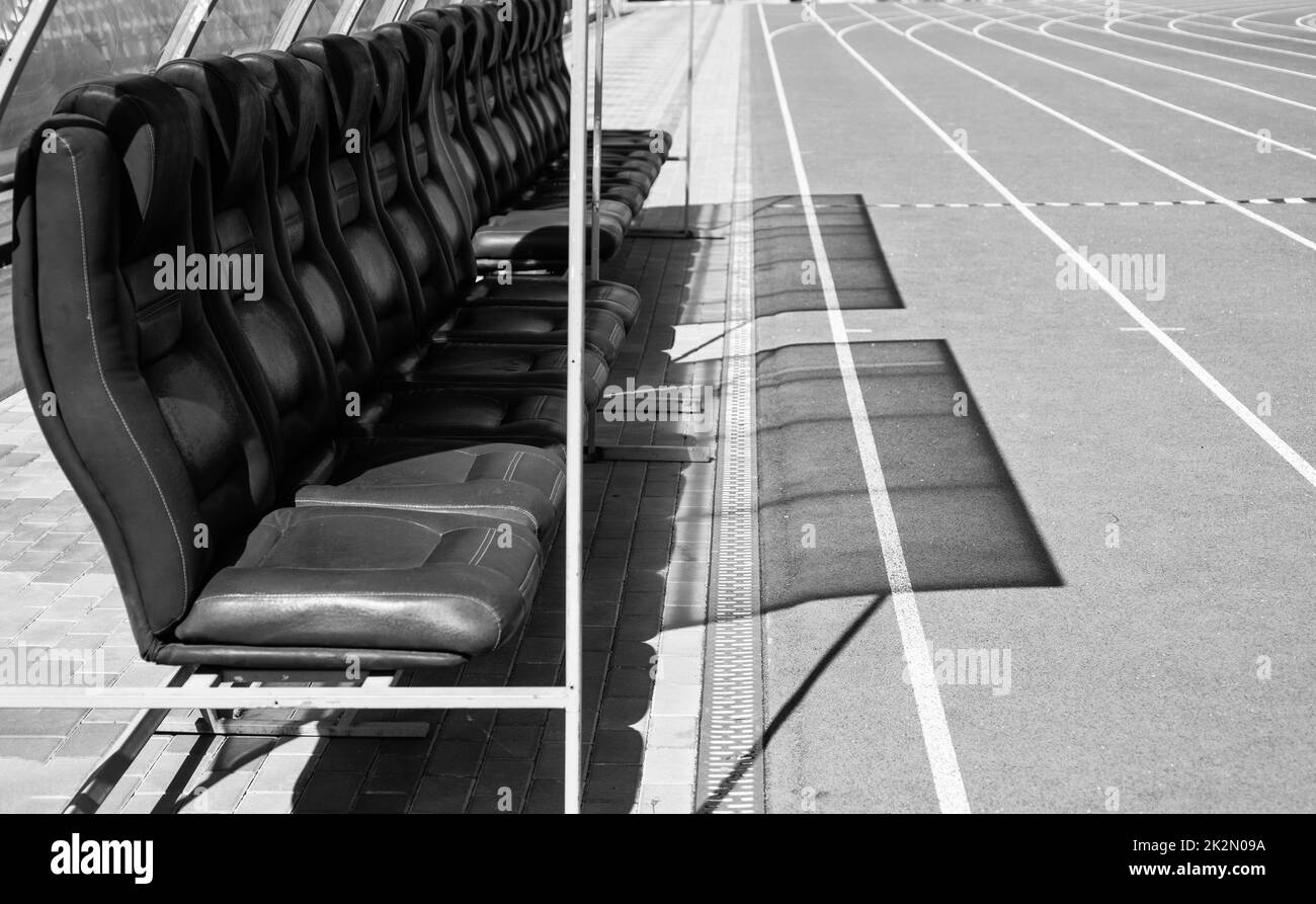 vip stadio tribune posto all'aperto per le persone, stadio Foto Stock