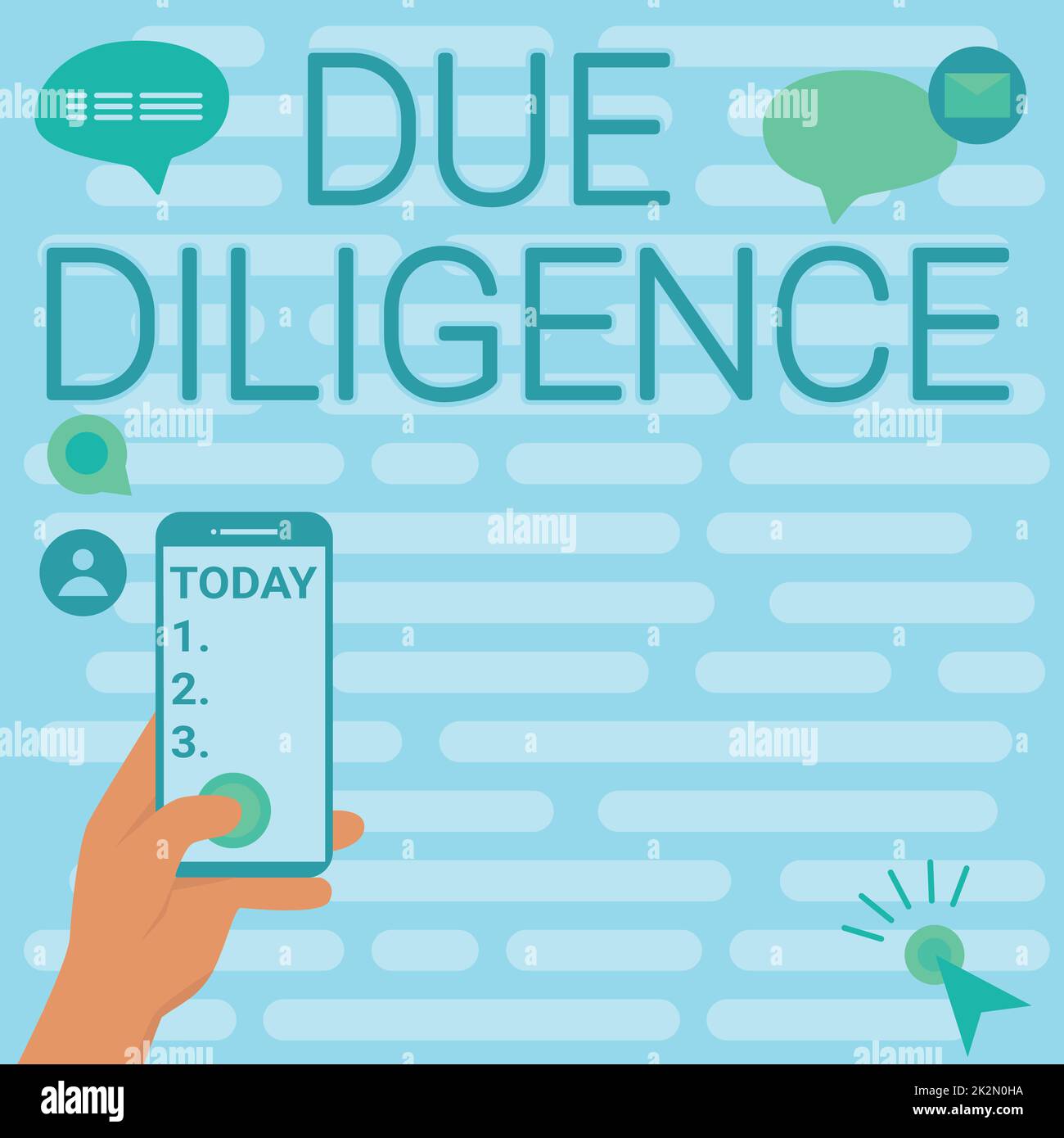 Ispirazione che mostra segno due diligence. Panoramica aziendale Valutazione completa indagine volontaria controllo mani Holding dispositivo tecnologico premendo il pulsante applicazione. Foto Stock