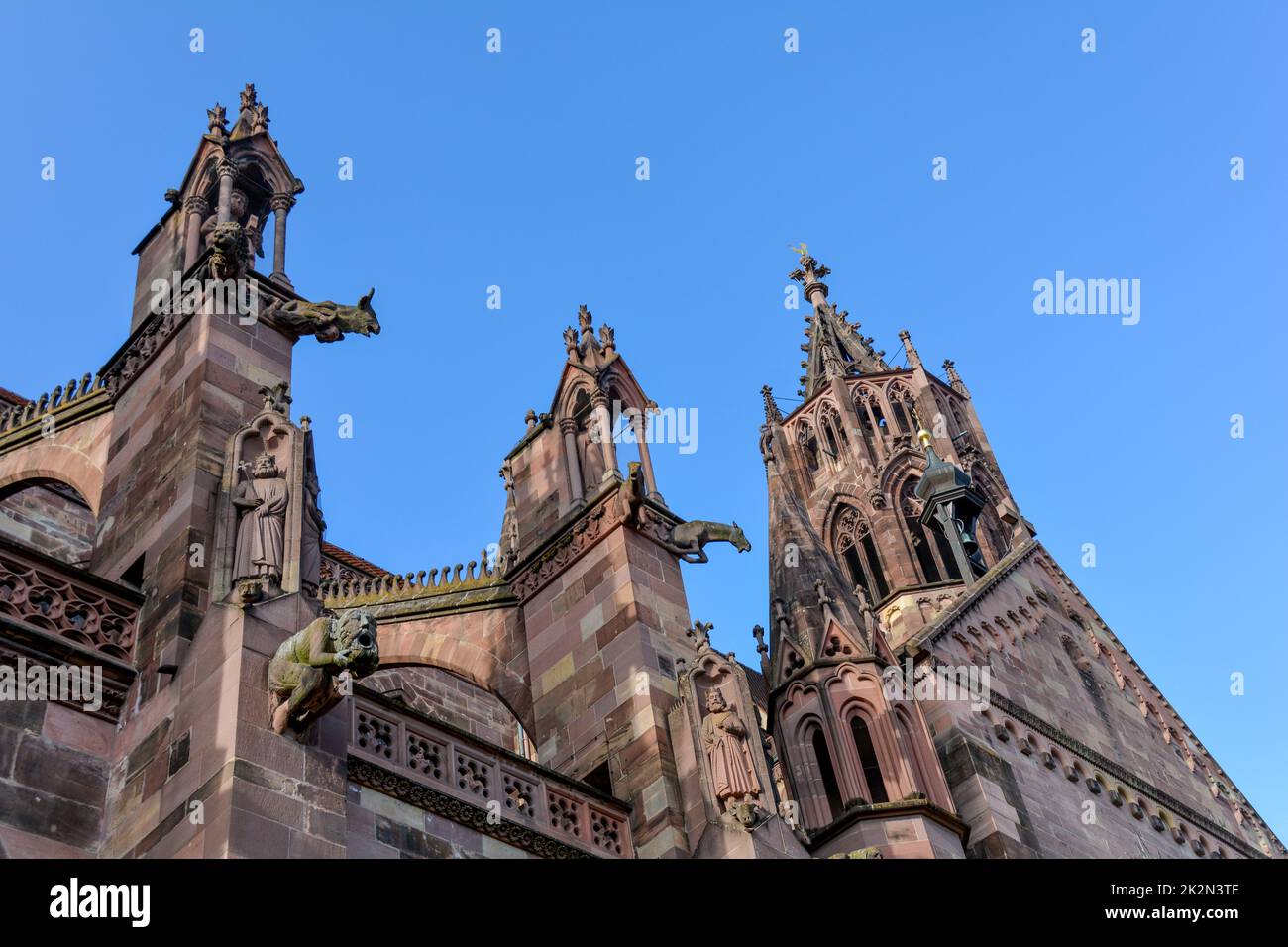 Parte del Minster nella città di Friburgo, Germania Foto Stock