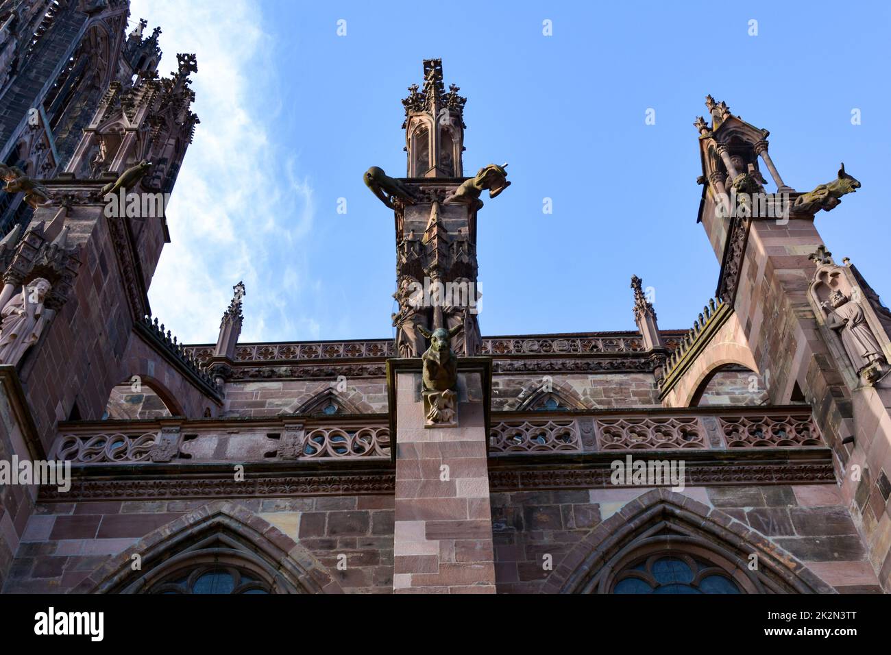 Parte del Minster nella città di Friburgo Foto Stock