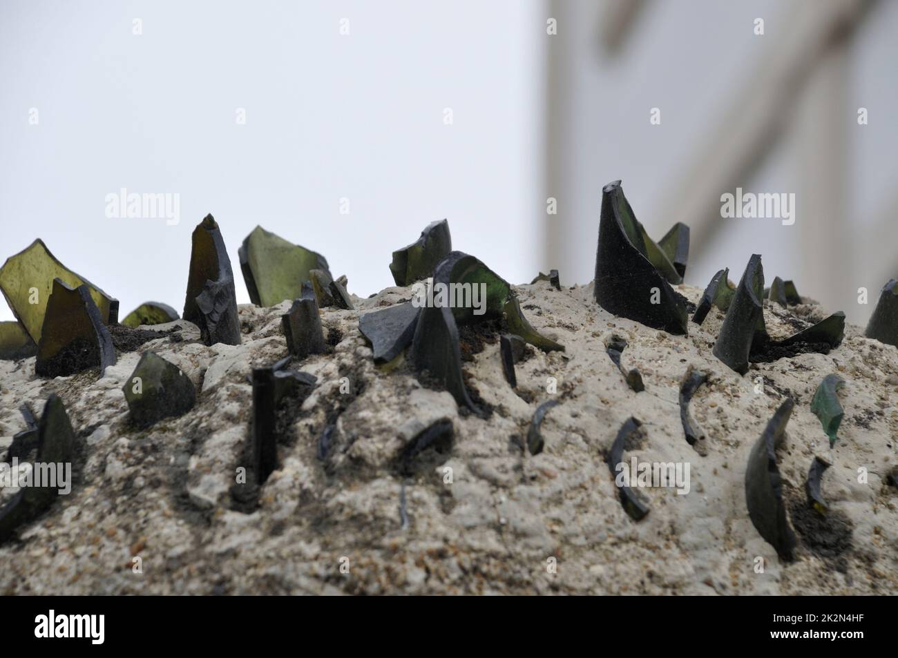 pareti con sgarratura di vetro Foto Stock