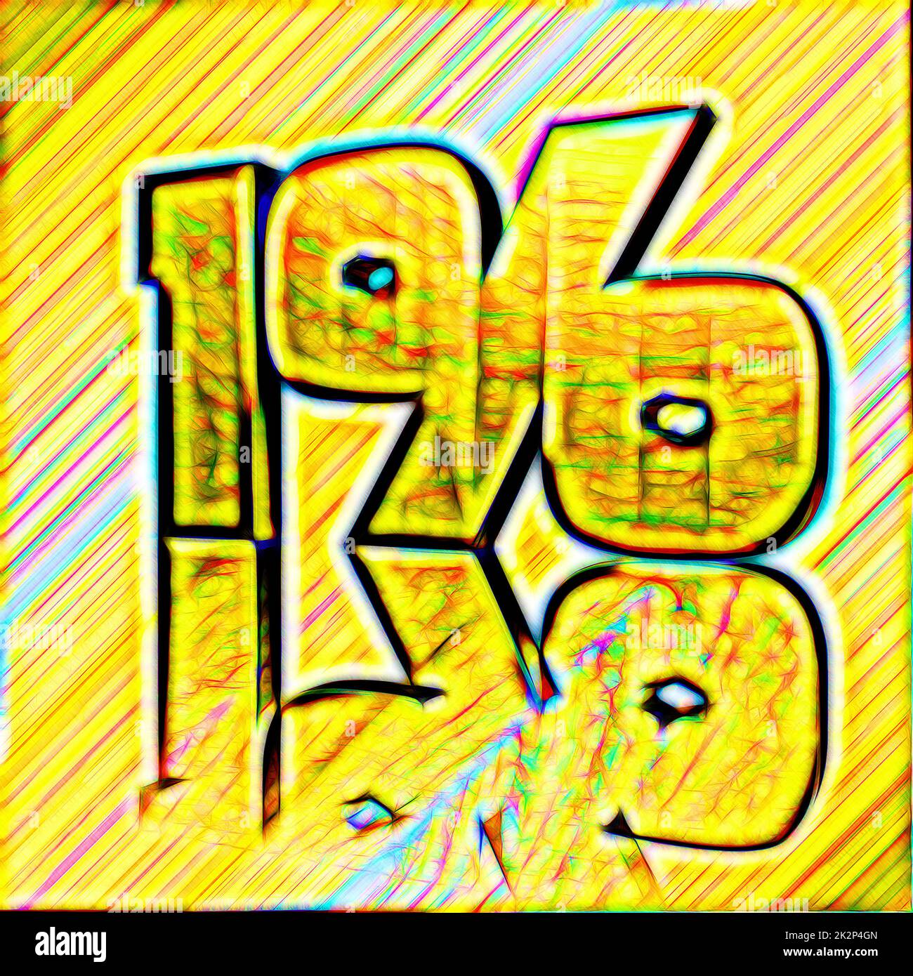 1%, 1% come illustrazione 3D, rendering 3D Foto Stock