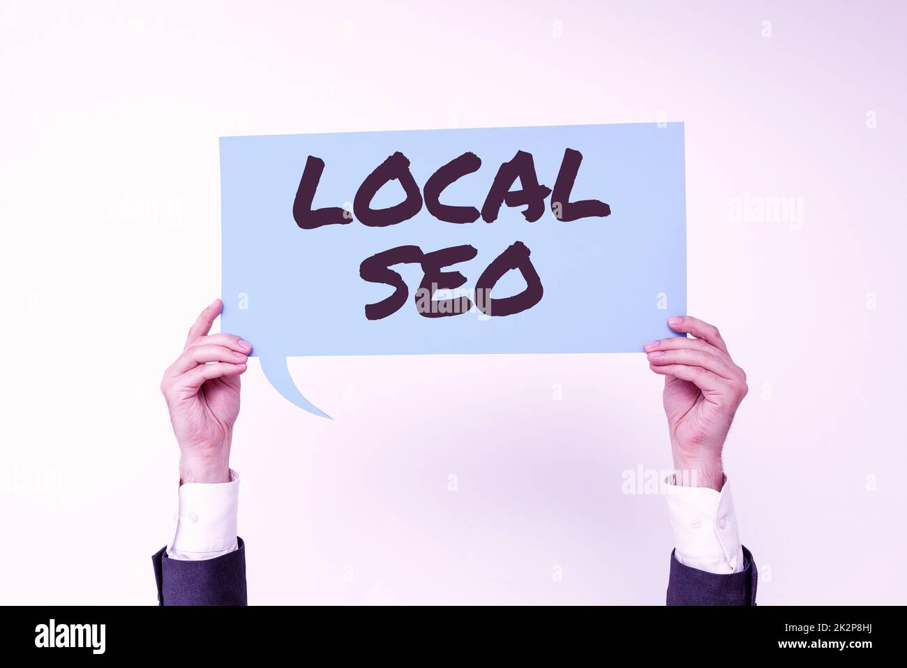 Testo che mostra inspirazione Seo locale. Parola per questo è un senso efficace di vendita il vostro commercio in linea Foto Stock