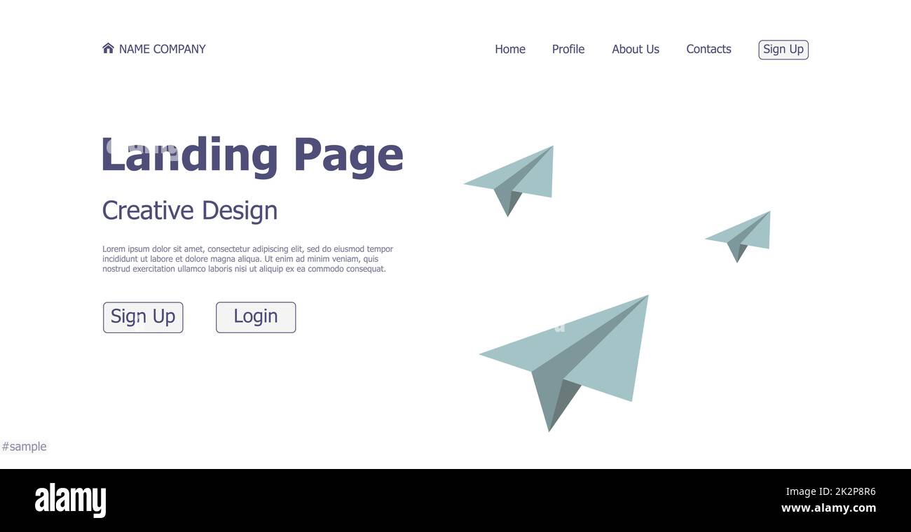 Sito web landing page business concetto di progettazione - Vector Foto Stock