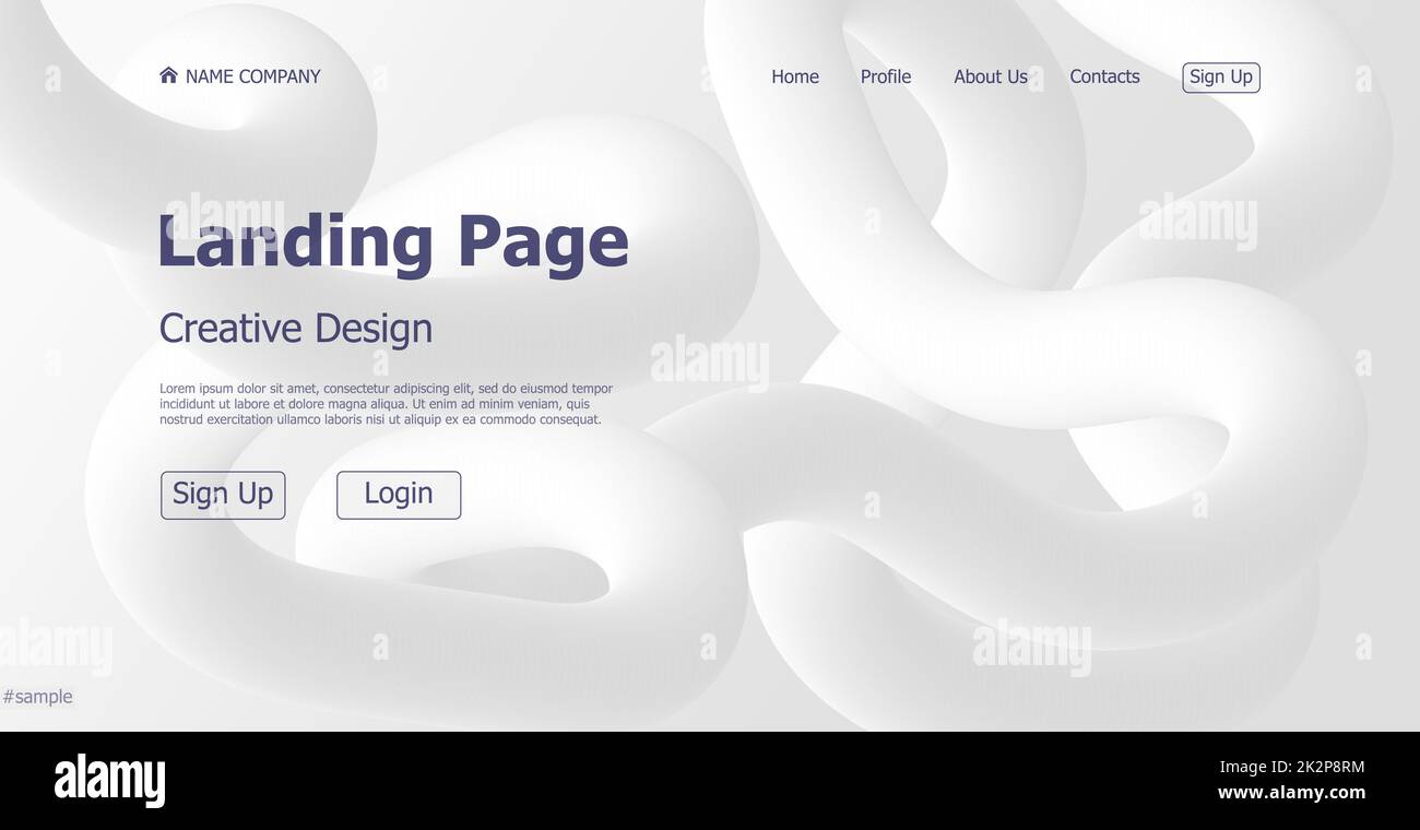 Sito web landing page astratto concetto di progettazione di sfondo - Vector Foto Stock